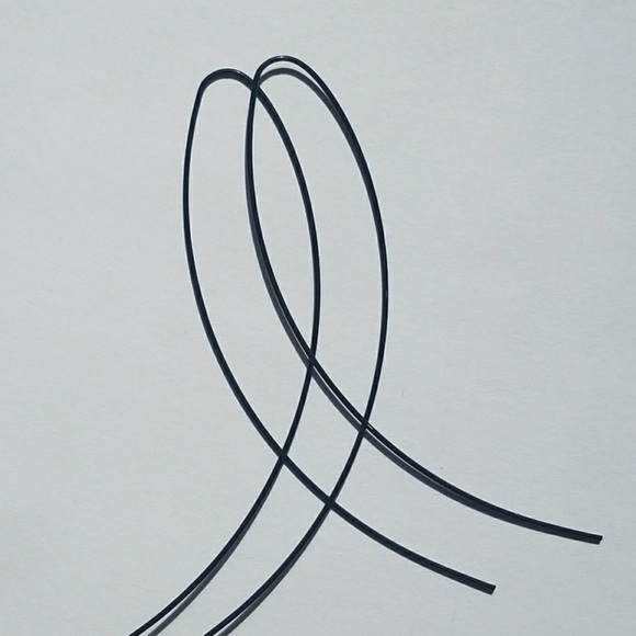 Black Hoop. Threader Earrings
Fish, Punk, Minimlist - Picture 2 of 3